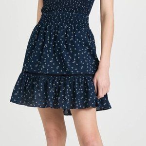 Madewell Navy Floral Mini Skirt